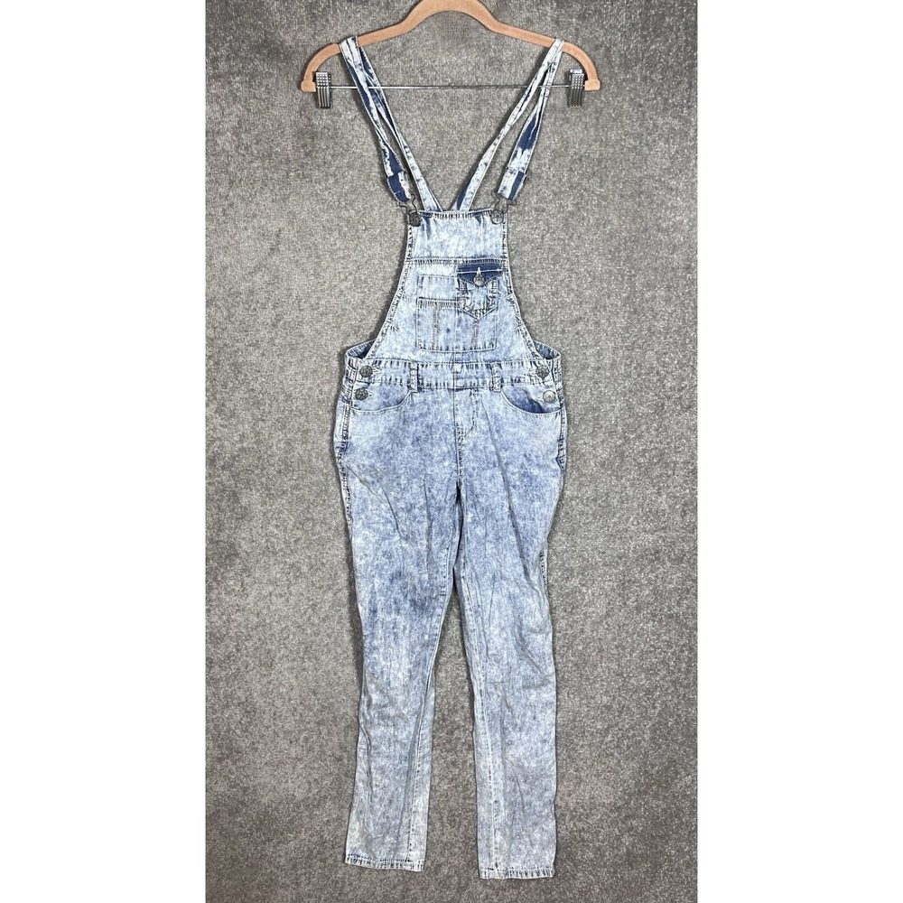 Vanilla Star‎ Bib Overalls Womens Juniors Size 1 Blue Stonewash Lightweight